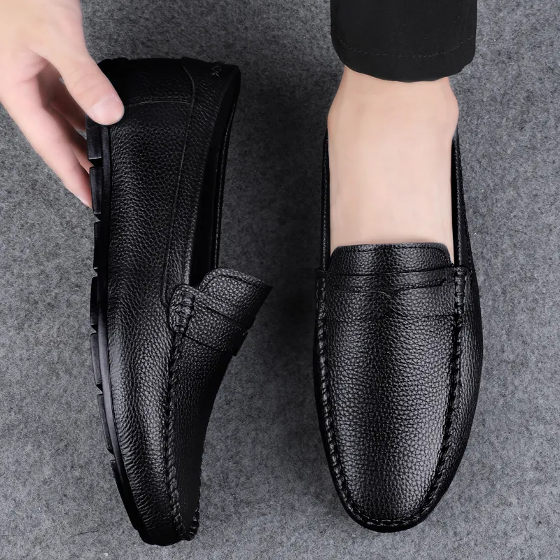 BAGE Gommino Loafers Unisex Brown-11