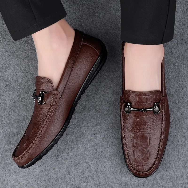 BAGE Gommino Loafers Unisex Brown-10