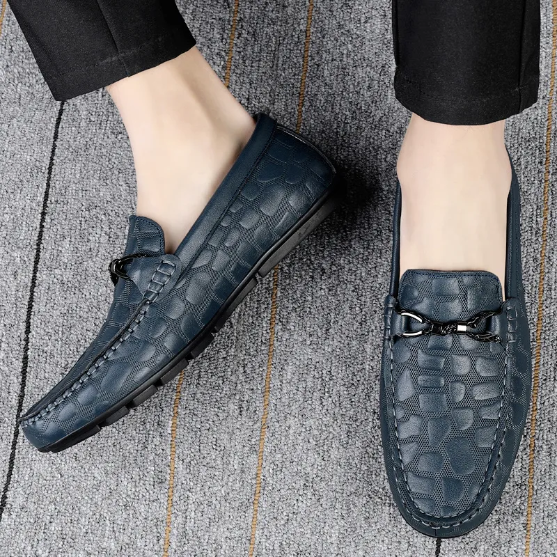 BAGE Gommino Loafers Unisex Black-4
