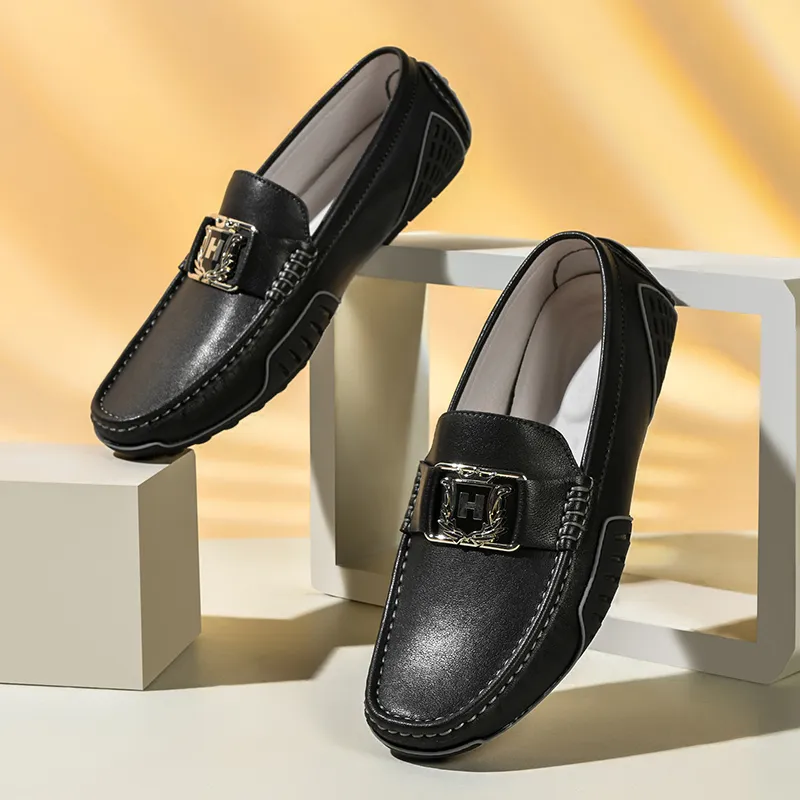 BAGE Gommino Loafers Men Green-25