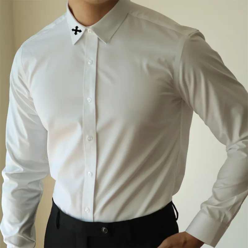 WALLPAINTER Shirts Men White-6