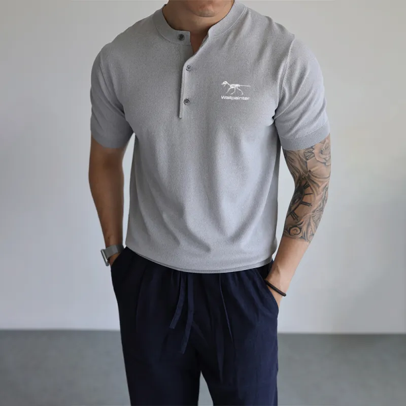 WALLPAINTER T Shirts Men Gray White-3