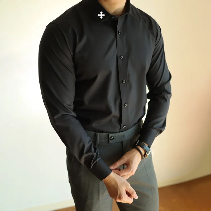 WALLPAINTER Shirts Men Black-4