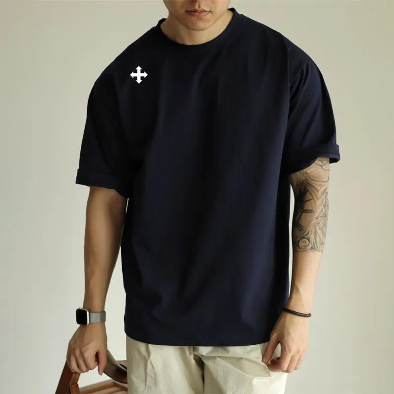 WALLPAINTER T Shirts Men Navy Blue-3