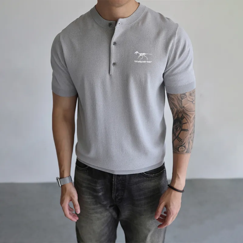 WALLPAINTER T Shirts Men Gray White-6