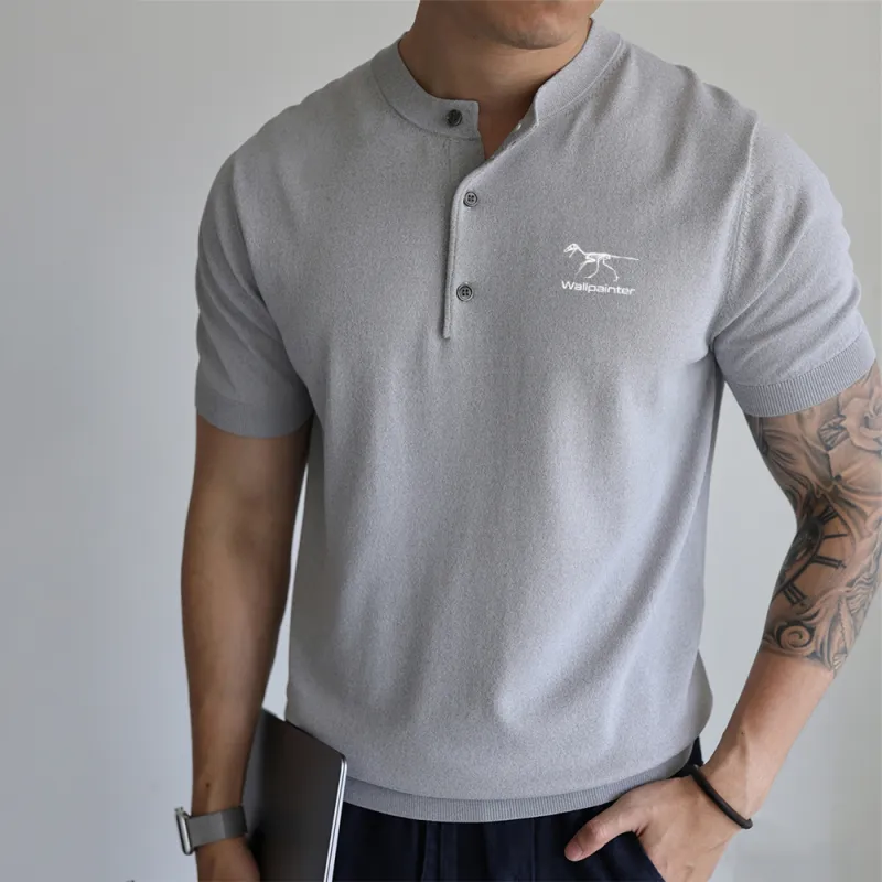WALLPAINTER T Shirts Men Gray White-2
