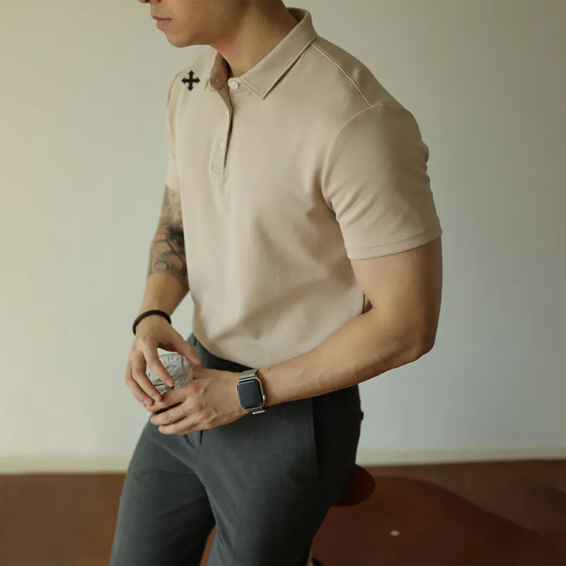 WALLPAINTER T Shirts Men Apricot-4