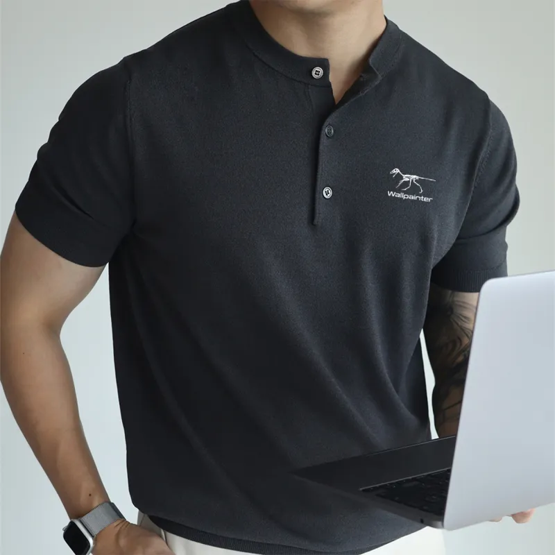 WALLPAINTER T Shirts Men Graphite Gray-2