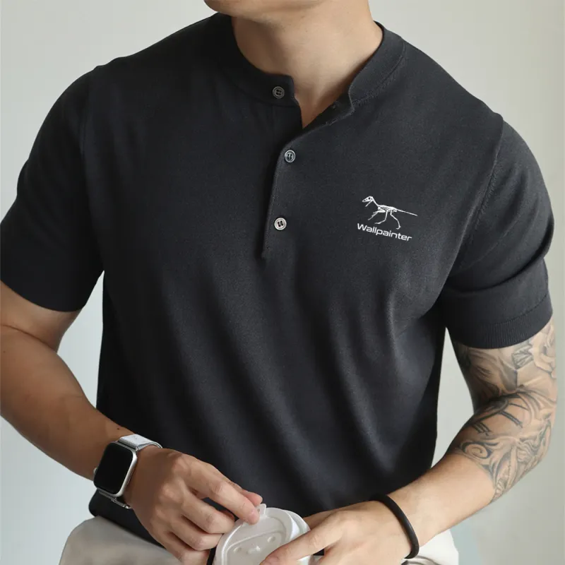 WALLPAINTER T Shirts Men Graphite Gray-6