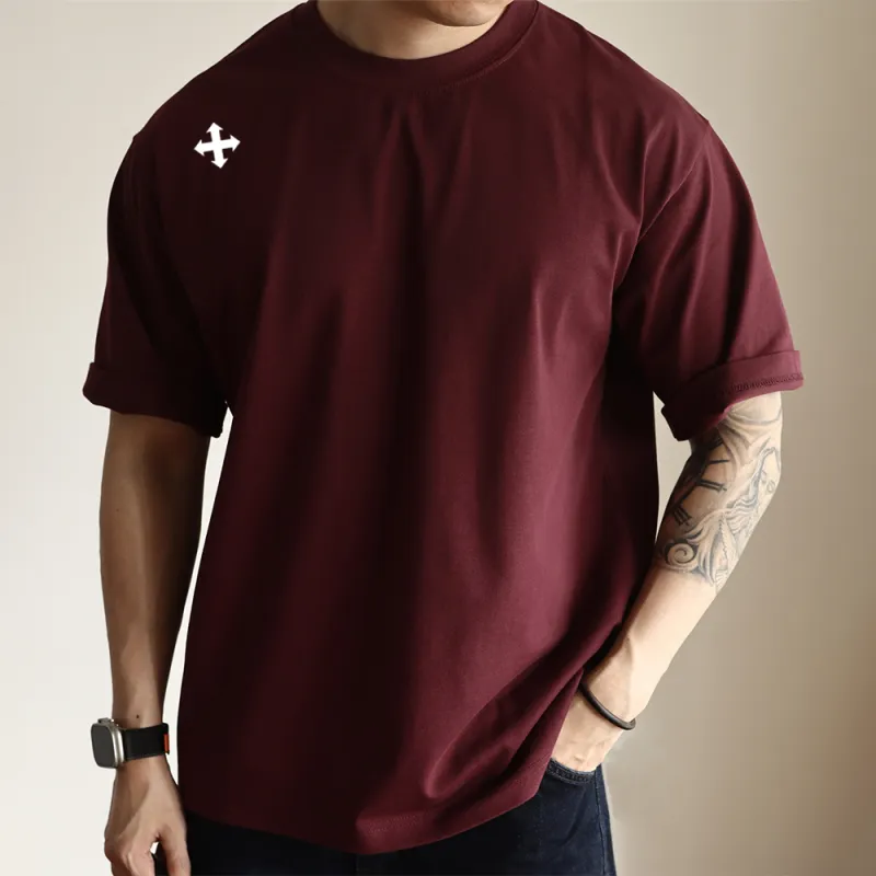 WALLPAINTER T Shirts Men Burgundy-2