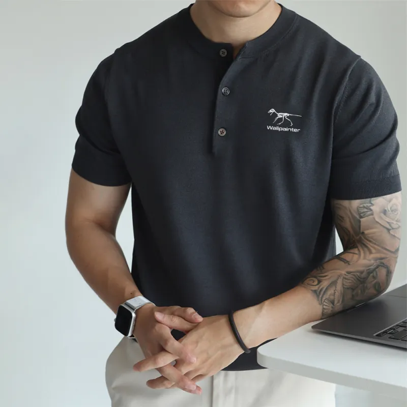 WALLPAINTER T Shirts Men Graphite Gray-4