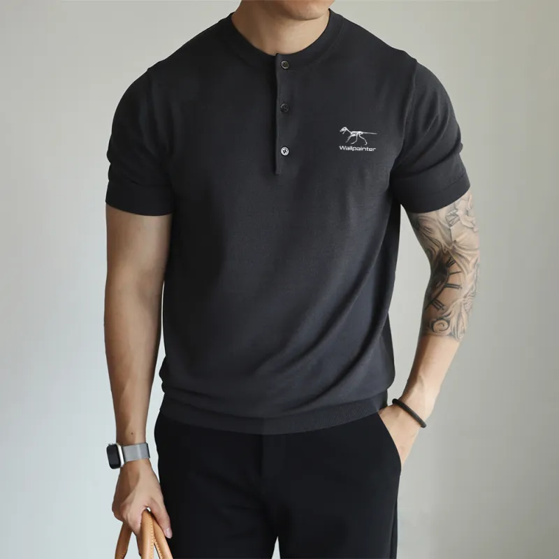 WALLPAINTER T Shirts Men Graphite Gray-3