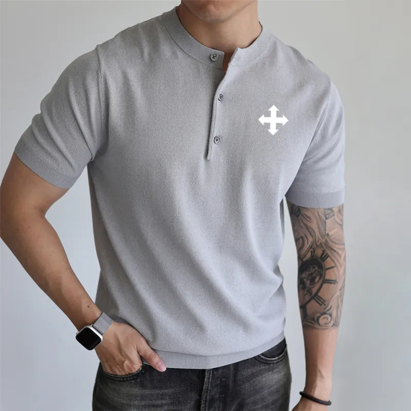 WALLPAINTER T Shirts Men Gray White-6