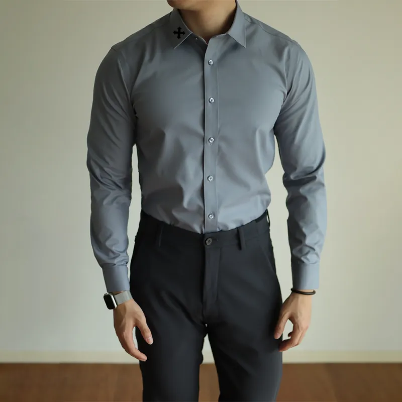WALLPAINTER Shirts Men Gray Blue-2