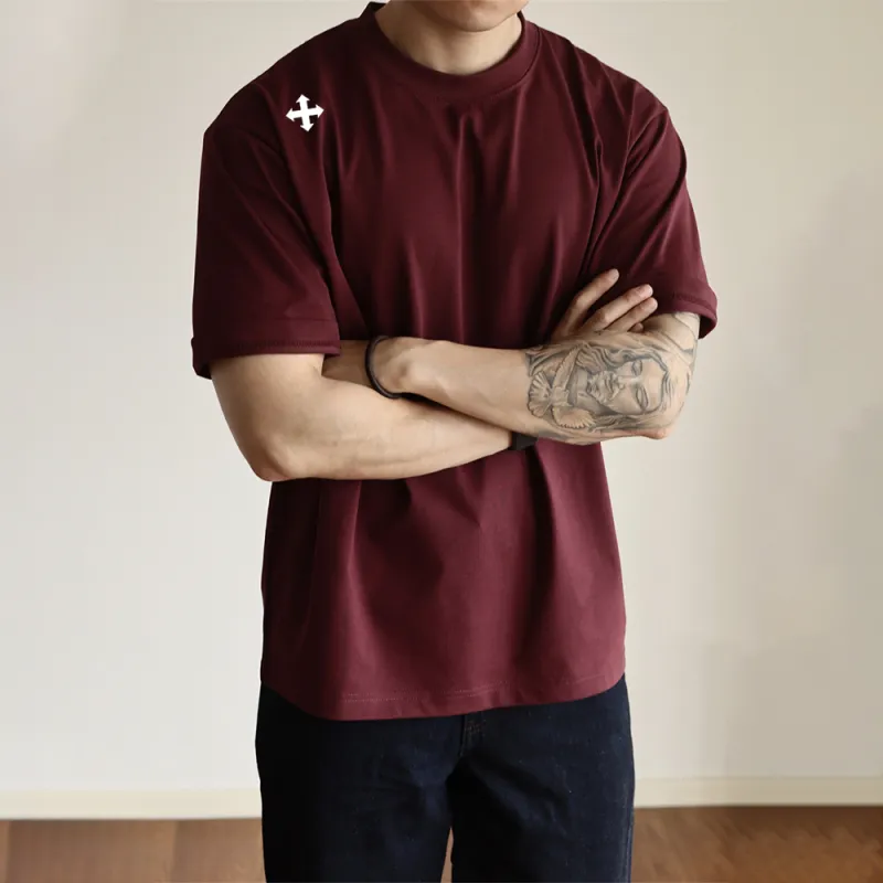 WALLPAINTER T Shirts Men Burgundy-3