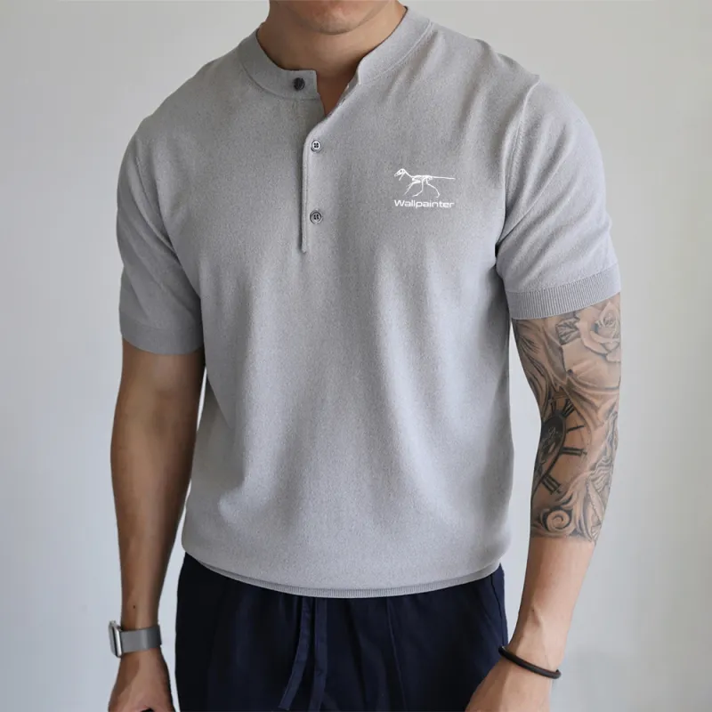 WALLPAINTER T Shirts Men Gray White-4