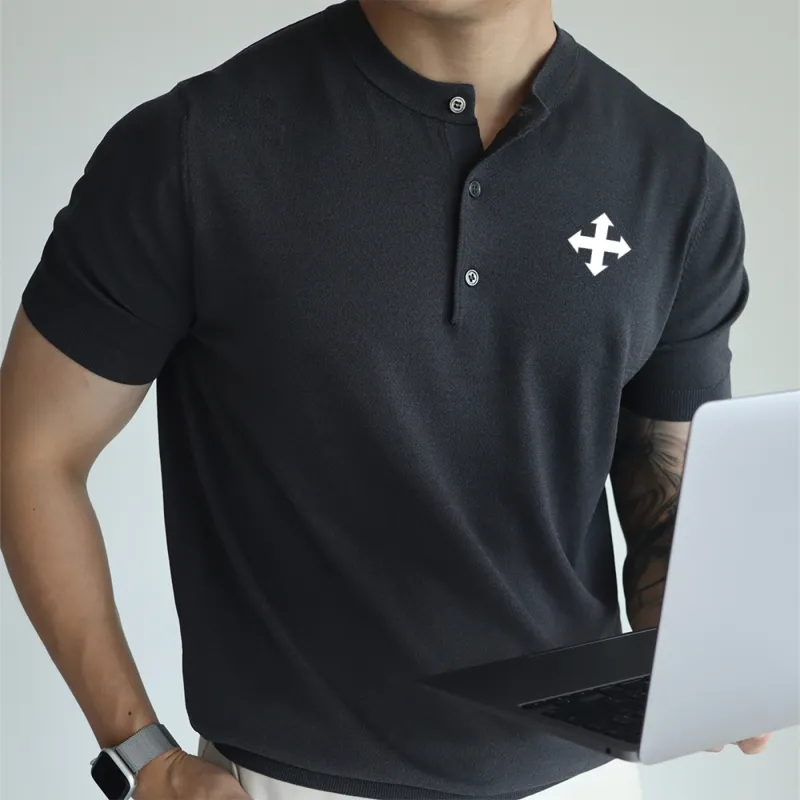 WALLPAINTER T Shirts Men Graphite Gray-2