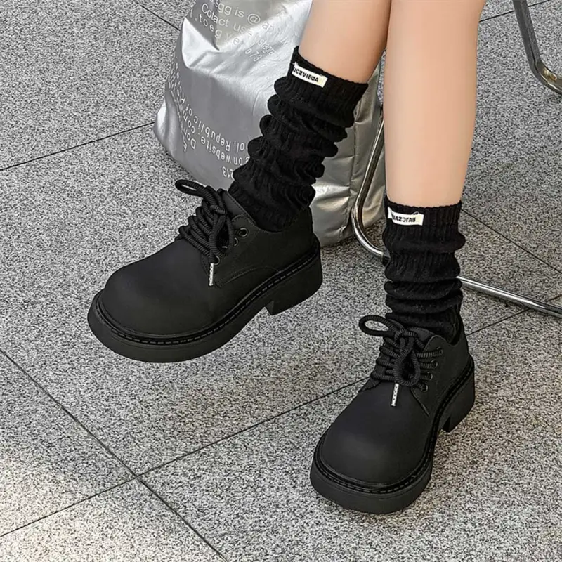 MADALLO Height Increasing Low Top Casual Shoes Women's Black-2
