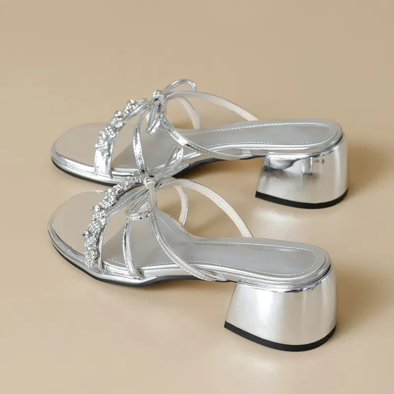 MADALLO Slide Slippers Women's Apricot/Silver-9