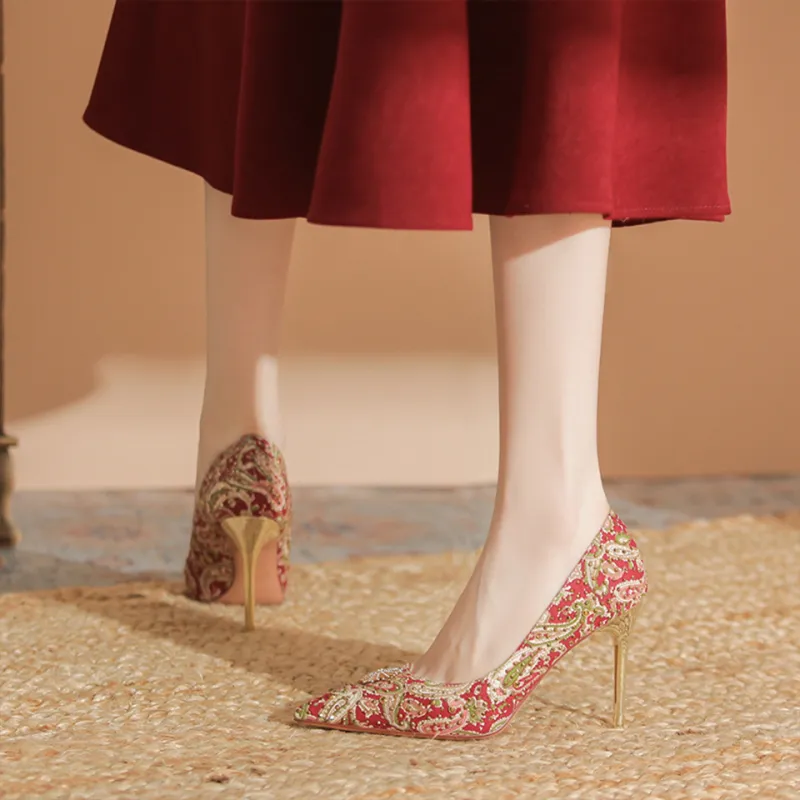 MADALLO Slim Heel High Heels 6.5cn/9.5cm Women's-3