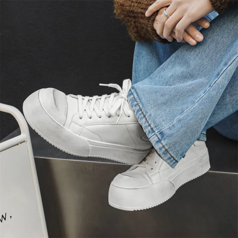 MADALLO Low Top Skateboard Shoes Men's White-3