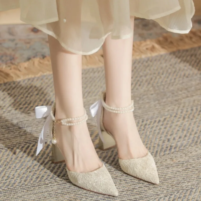MADALLO Chunky Heel High Heels Women's-7