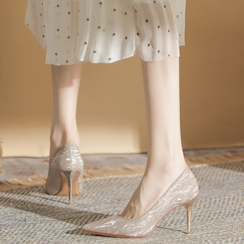 MADALLO High Heels Women's Silver/Champagne-8