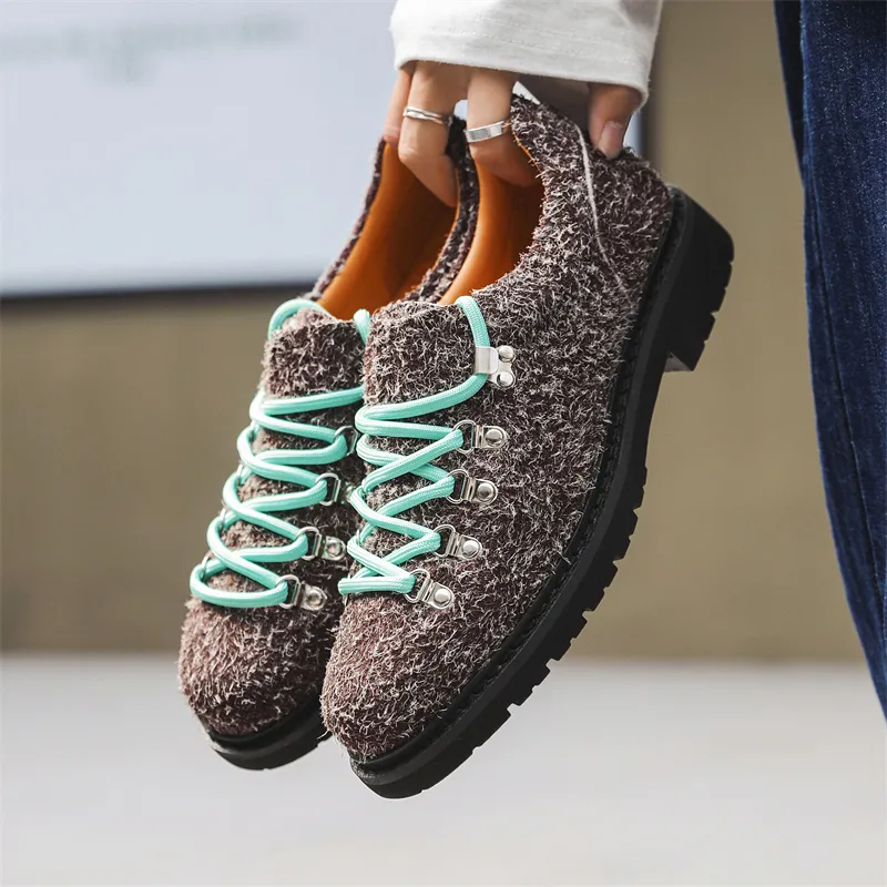 MADALLO Men's Casual Shoes Men Low Top Brown-11