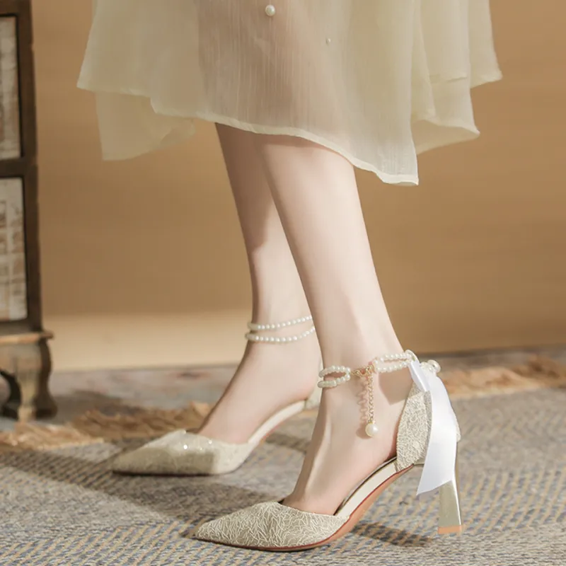 MADALLO Chunky Heel High Heels Women's-6