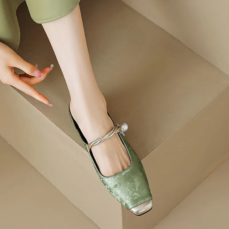 MADALLO Rubber Sole Odor Resistant Abrasion Resistant Slip Resistant Closed Toe Slippers Women's-8