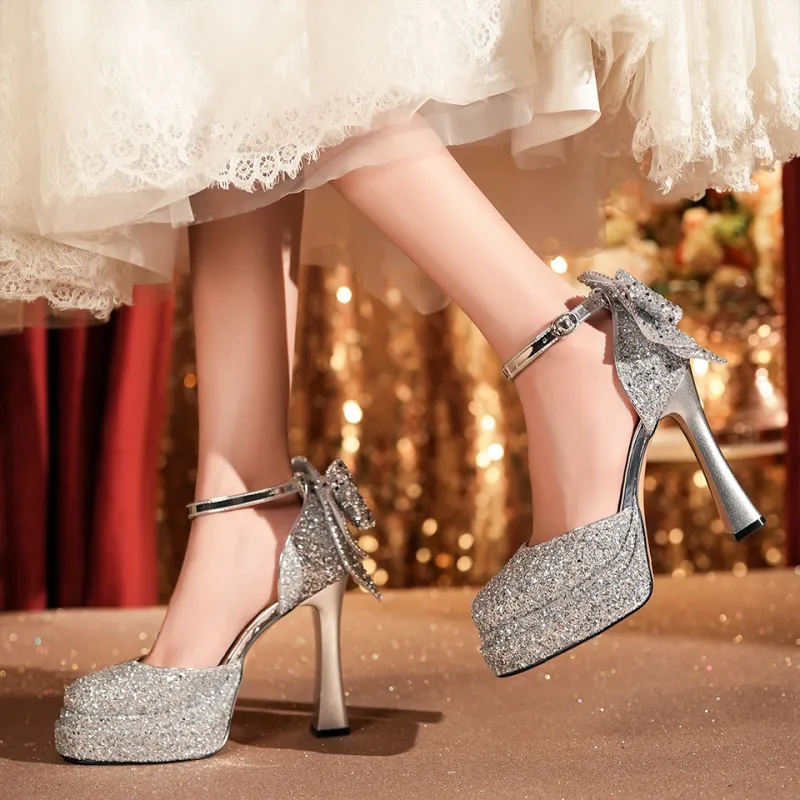 MADALLO High Heels Women's Silver/Champagne/Black-3