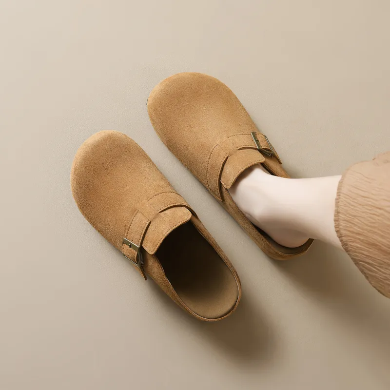 MADALLO Rubber Sole Abrasion Resistant Closed Toe Slippers Women's-6