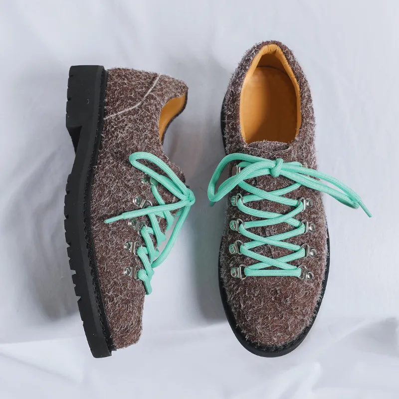 MADALLO Men's Casual Shoes Men Low Top Brown-13