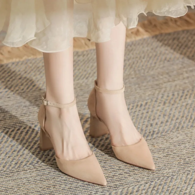 MADALLO Chunky Heel High Heels Women's-4