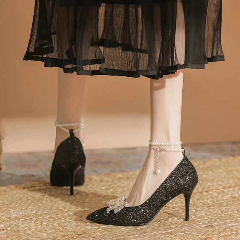 MADALLO High Heels Women's Champagne/Silver/Black-12