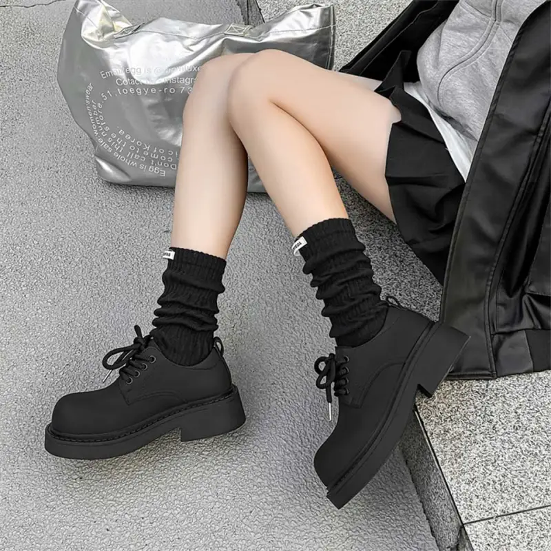 MADALLO Height Increasing Low Top Casual Shoes Women's Black-4