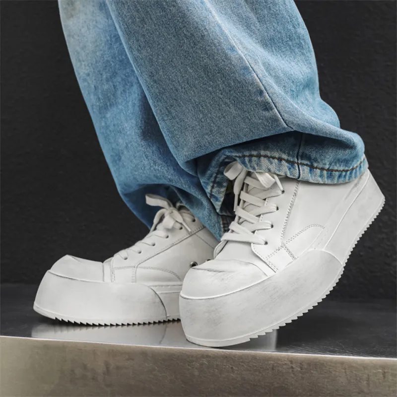 MADALLO Low Top Skateboard Shoes Men's White-2
