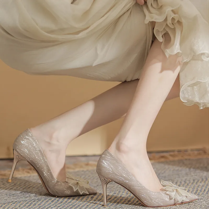 MADALLO High Heels Women's Champagne-6