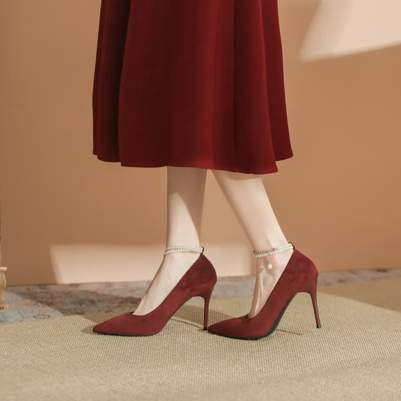 MADALLO High Heels Women's Ecru/Burgundy/Black-9