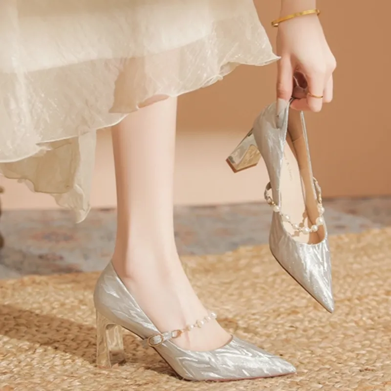 MADALLO High Heels Women's Silver/Champagne-4