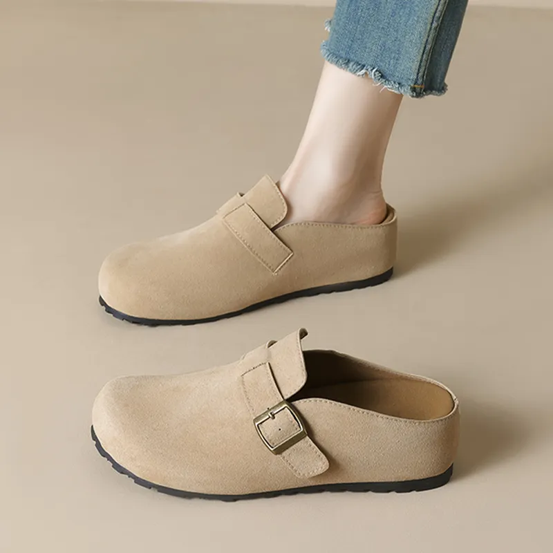 MADALLO Rubber Sole Abrasion Resistant Closed Toe Slippers Women's-4