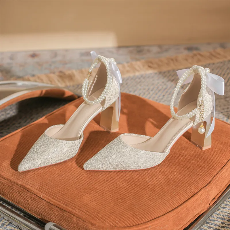 MADALLO Chunky Heel High Heels Women's-5