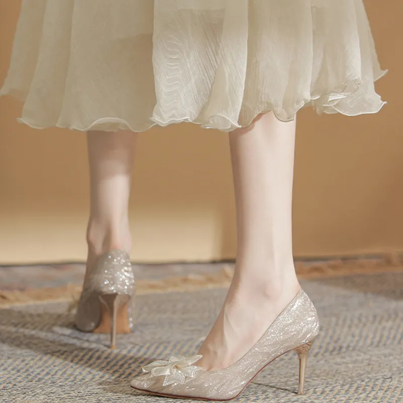 MADALLO High Heels Women's Champagne-9