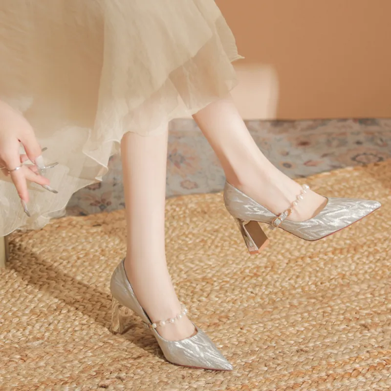 MADALLO High Heels Women's Silver/Champagne-3