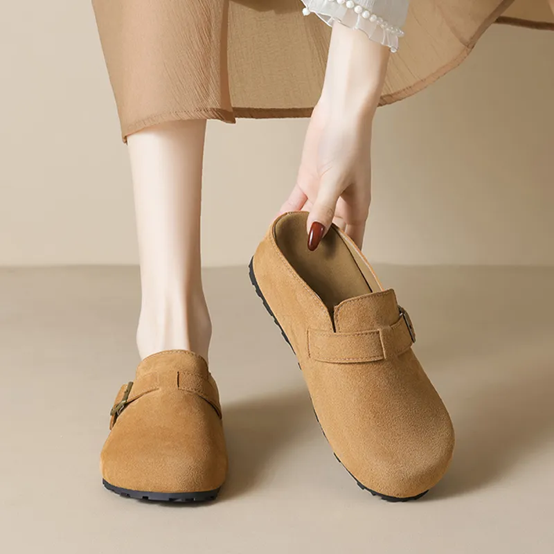 MADALLO Rubber Sole Abrasion Resistant Closed Toe Slippers Women's-8