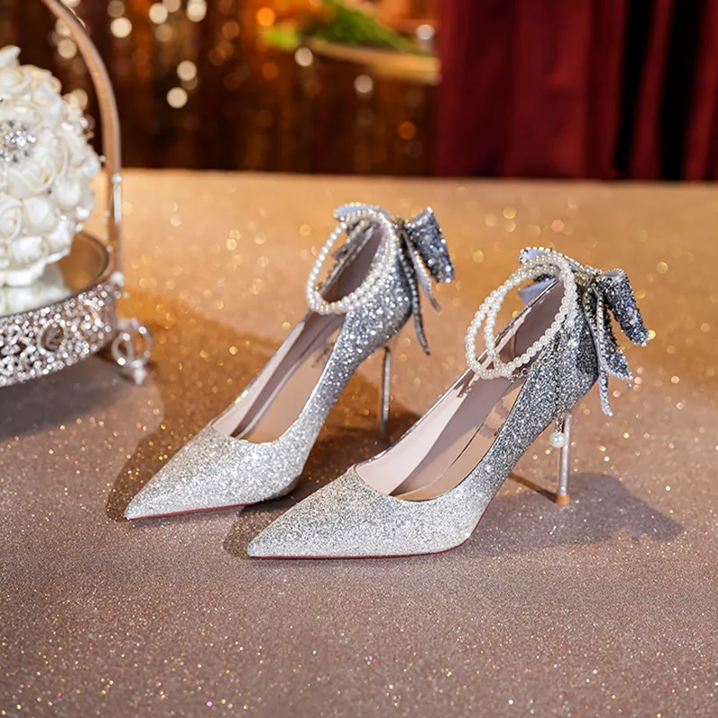 MADALLO High Heels Women's Champagne/Gunmetal-6