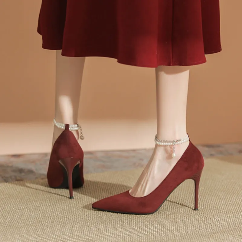 MADALLO High Heels Women's Ecru/Burgundy/Black-7