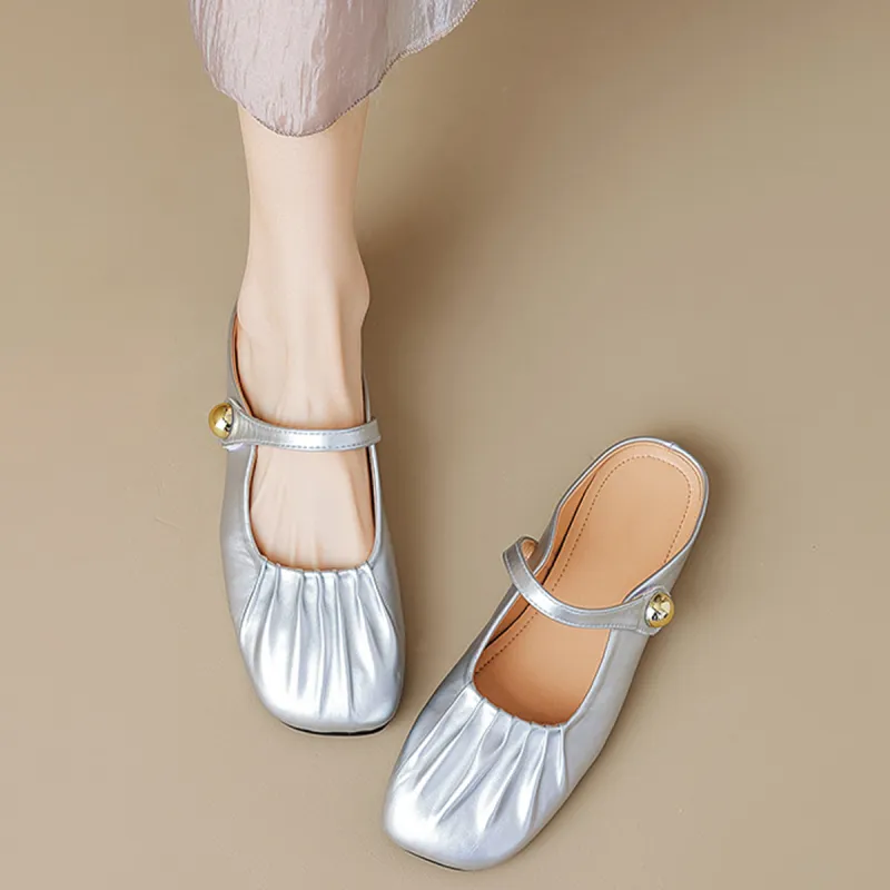 MADALLO Rubber Sole Slip Resistant Closed Toe Slippers Women's-9