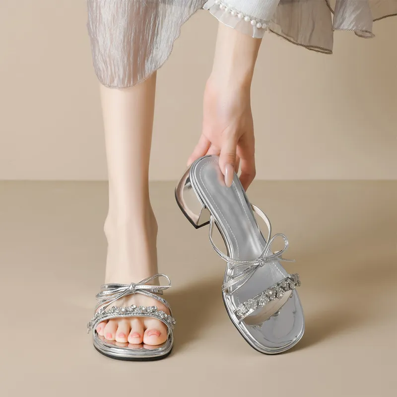 MADALLO Slide Slippers Women's Apricot/Silver-6