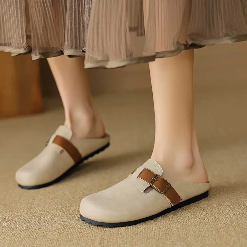 MADALLO Rubber Sole Slip Resistant Closed Toe Slippers Women's-2